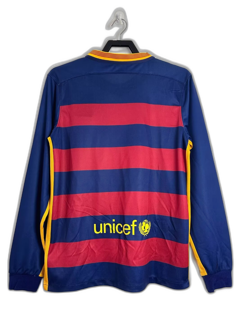 Camisa Barcelona 15/16 I Home - Versão Retrô Manga Longa