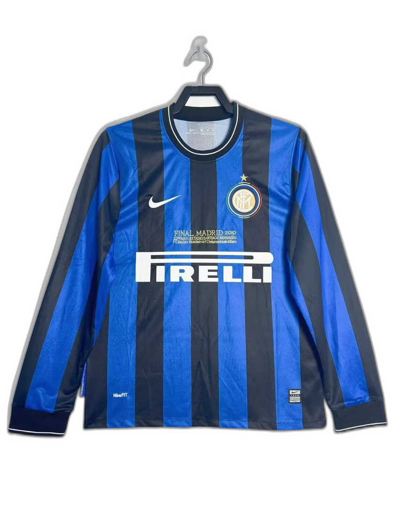 Camisa Inter de Milão 2010 I Home - Versão Retrô Manga Longa