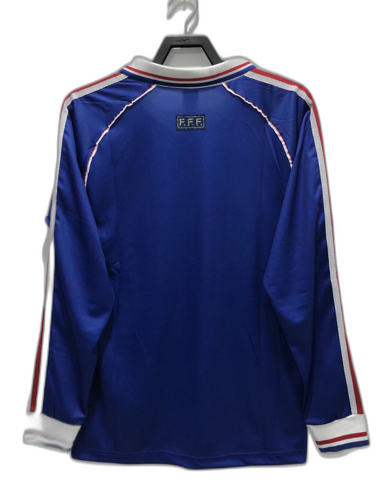 Camisa França 1998 I Home - Versão Retrô Manga Longa