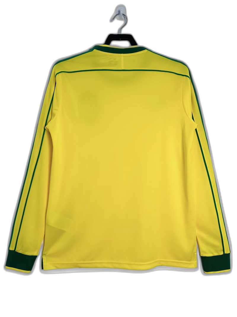 Camisa Brasil 1998 I Home - Versão Retrô Manga Longa