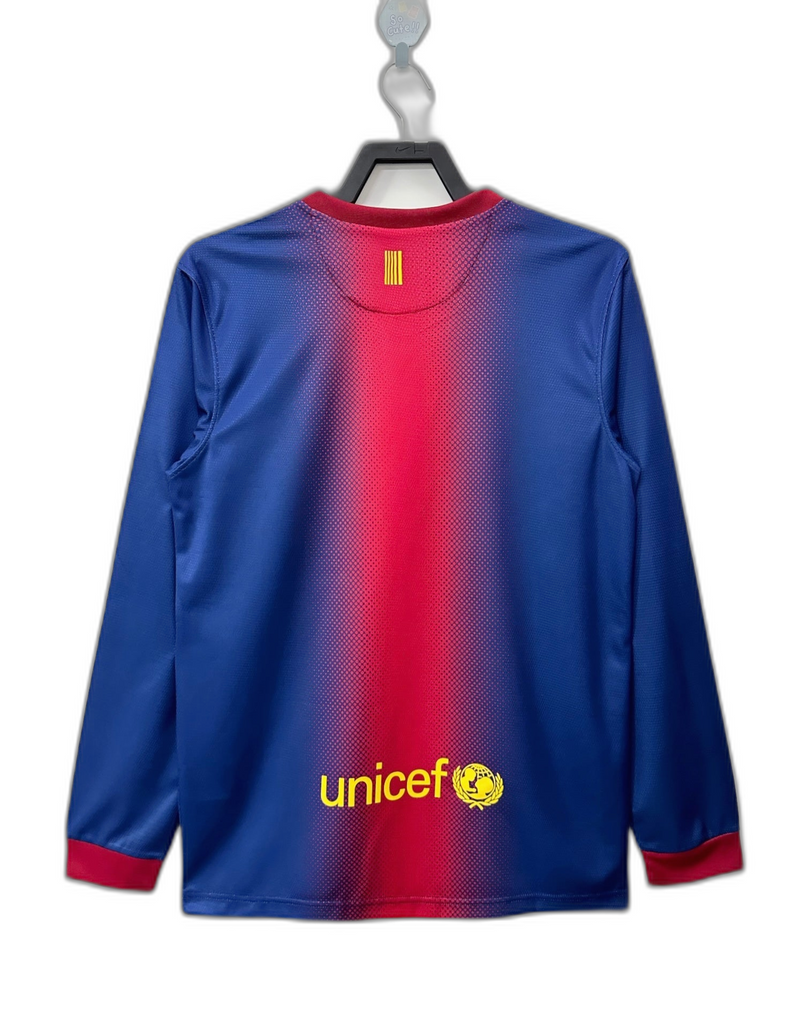 Camisa Barcelona 12/13 I Home - Versão Retrô Manga Longa