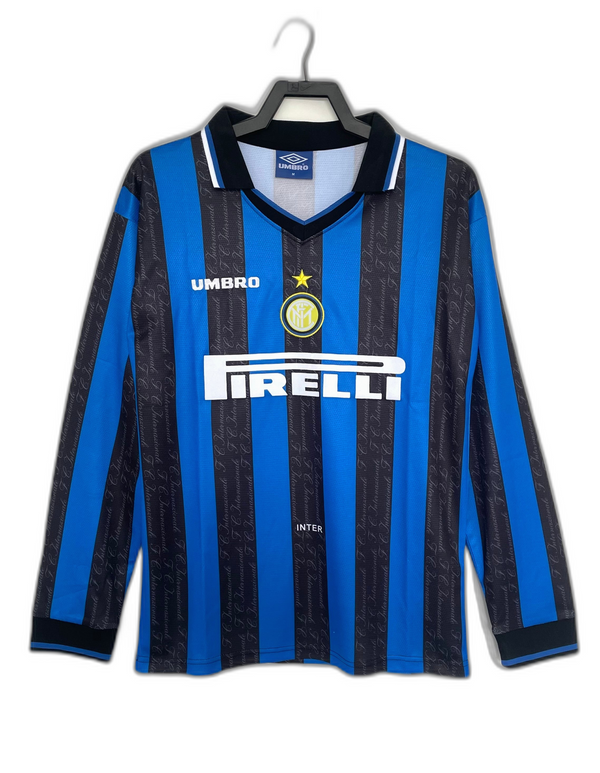 Camisa Inter de Milão 97/98 I Home - Versão Retrô Manga Longa