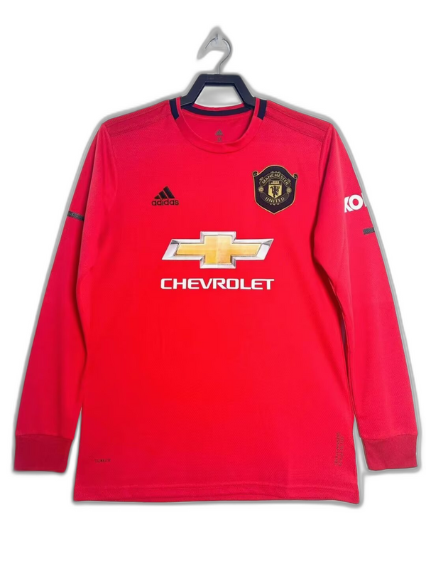 Camisa Manchester United 19/20 I Home - Versão Retrô Manga Longa