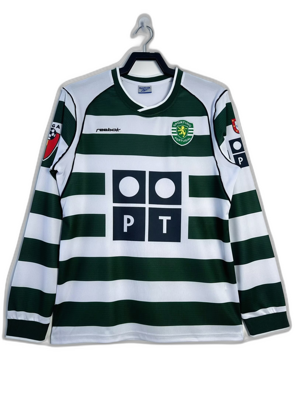 Camisa Sporting Lisboa 01/03 I Home - Versão Retrô Manga Longa