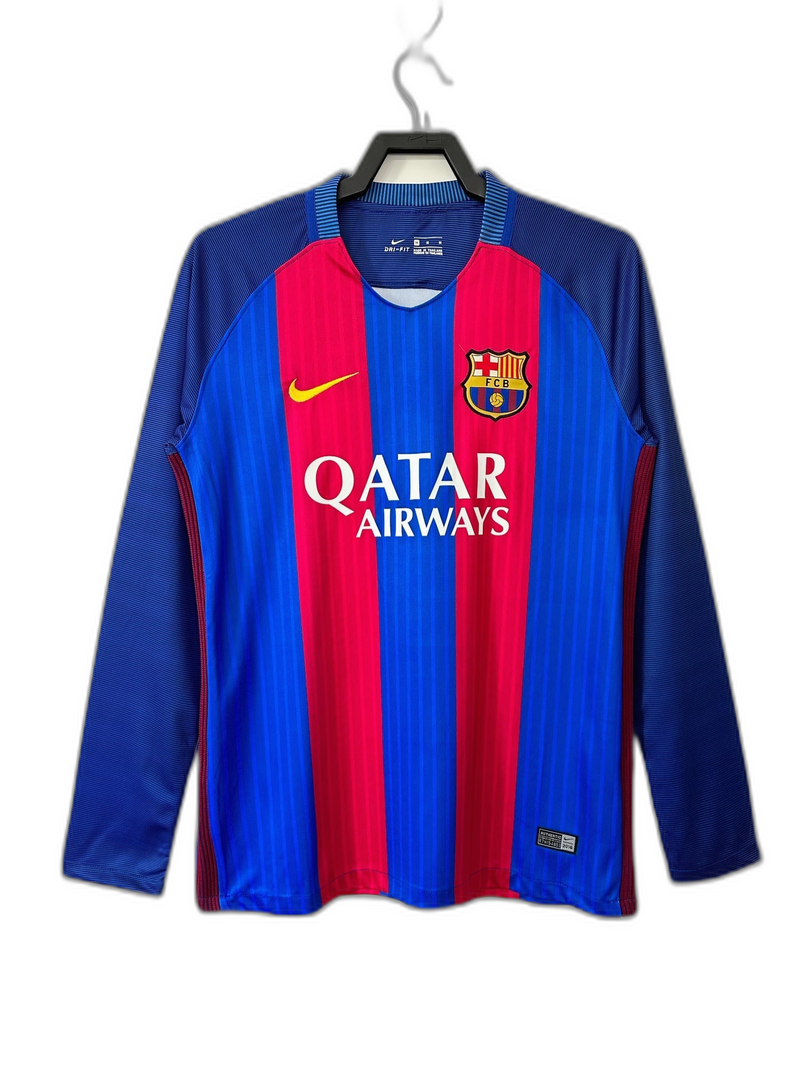 Camisa Barcelona 16/17 I Home - Versão Retrô Manga Longa