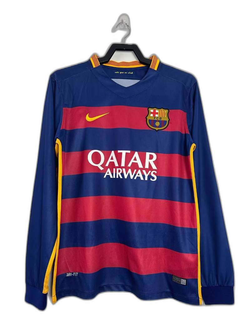 Camisa Barcelona 15/16 I Home - Versão Retrô Manga Longa