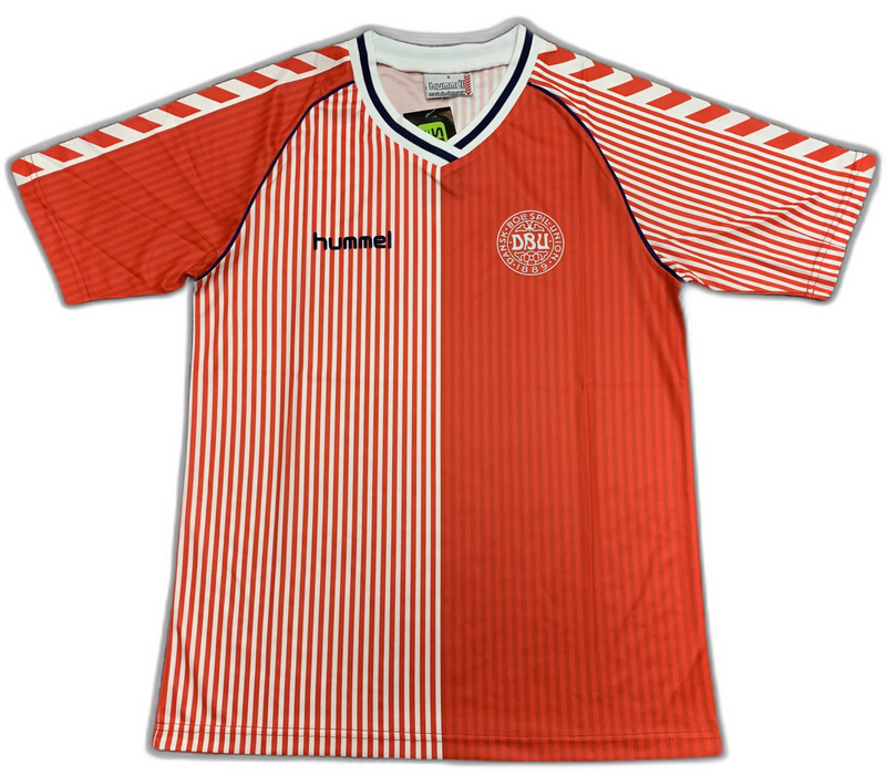 Camisa Dinamarca 1986 I Home - Versão Retrô